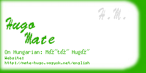 hugo mate business card